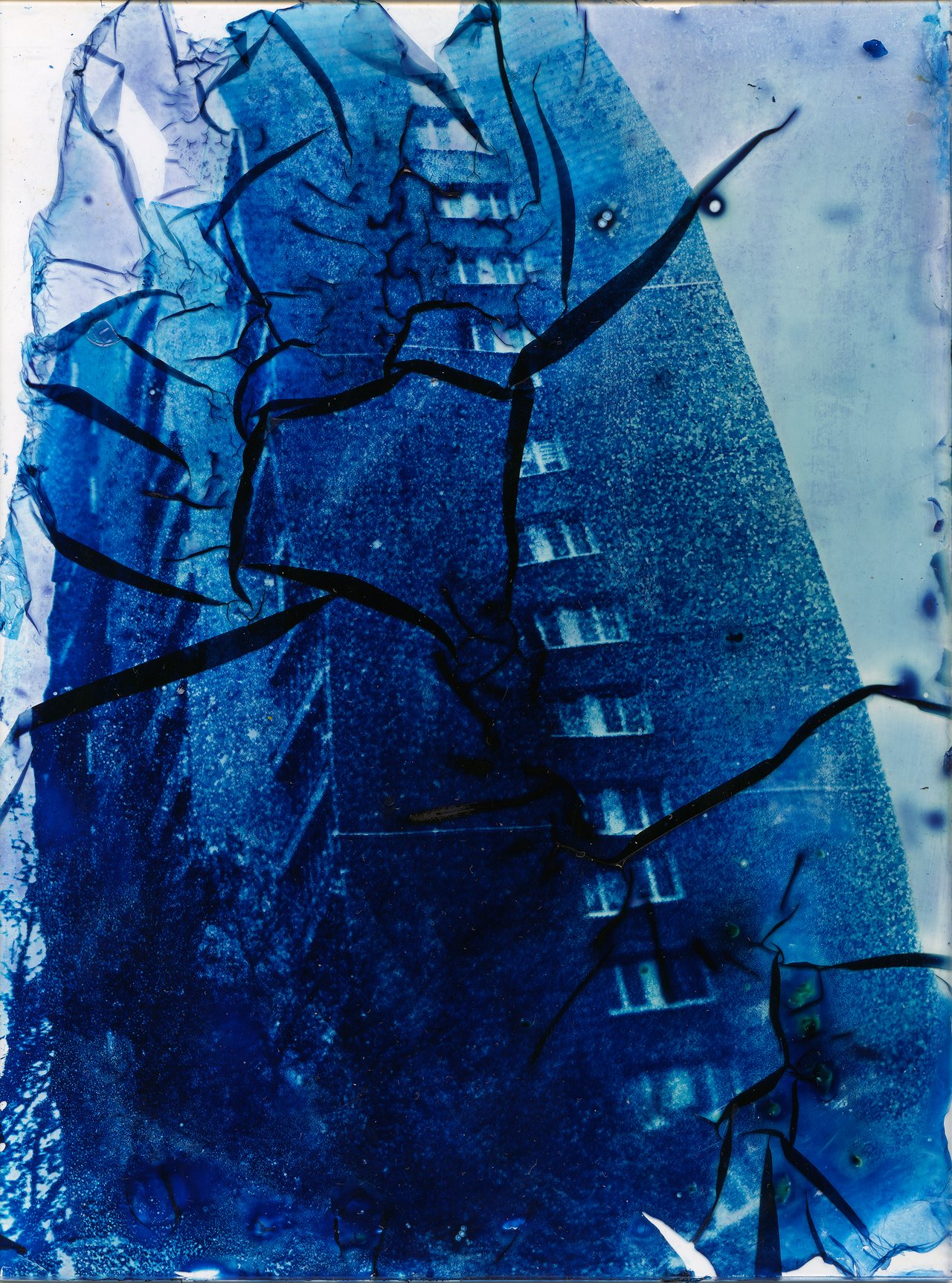 « cyanotypes sur verre », Bagnolet, 2024