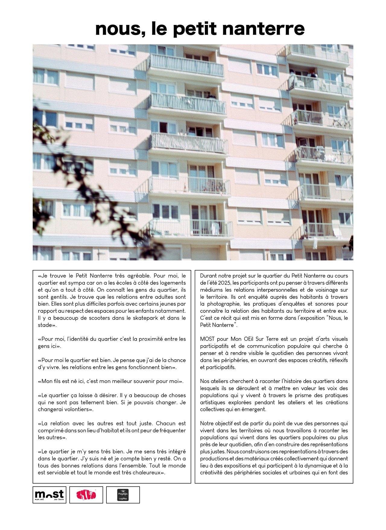 livret nous, le petit nanterre