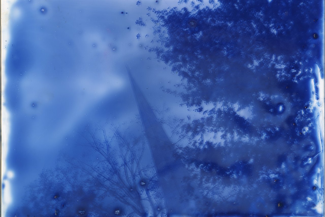 « cyanotypes sur verre », Bagnolet, 2024